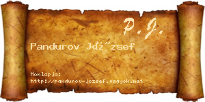 Pandurov József névjegykártya